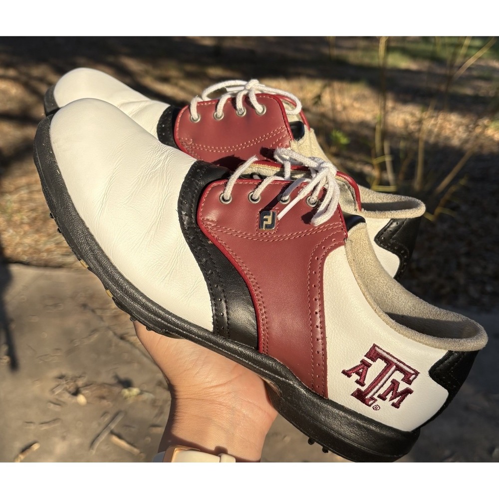 Texas A&M Golf Shoes Mens 8‎ Footjoy Premier Wilcox Women 9.5 Aggie Team Issue